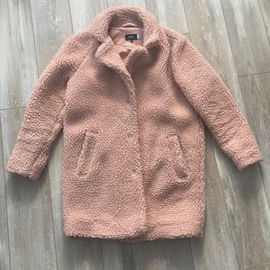 ONLY brand dusty pink teddy coat